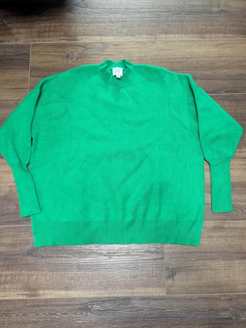 Women's Bright Green Turtleneck Sweater